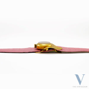 GUBELIN "ORCHID", FANCY 18KT YELLOW GOLD CASE, MANUAL-WINDING MOVEMENT AS 976, FROM 1960s