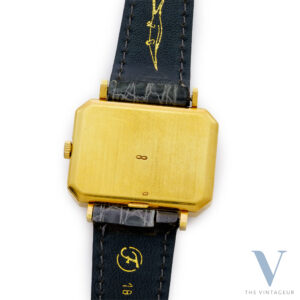 OMEGA DE VILLE "EMERALD", 18KT YELLOW GOLD CASE, YELLOW GOLD DIAL, RAISED EMERALD-CUT GLASS, OMEGA 620 HAND-WOUND MOVEMENT, FROM 1972