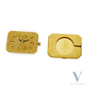 OMEGA DE VILLE "EMERALD", 18KT YELLOW GOLD CASE, YELLOW GOLD DIAL, RAISED EMERALD-CUT GLASS, OMEGA 620 HAND-WOUND MOVEMENT, FROM 1972