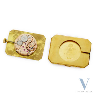 OMEGA DE VILLE "EMERALD", 18KT YELLOW GOLD CASE, YELLOW GOLD DIAL, RAISED EMERALD-CUT GLASS, OMEGA 620 HAND-WOUND MOVEMENT, FROM 1972