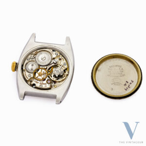 ROLEX OYSTER VICEROY CHRONOMETER REF. 3359, RADIO DIAL, STEEL CASE, 18KT YELLOW GOLD BEZEL, ROLEX 710 HAND-WOUND MOVEMENT, FROM THE EARLY 1940s