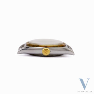 ROLEX OYSTER VICEROY CHRONOMETER REF. 3359, RADIO DIAL, STEEL CASE, 18KT YELLOW GOLD BEZEL, ROLEX 710 HAND-WOUND MOVEMENT, FROM THE EARLY 1940s
