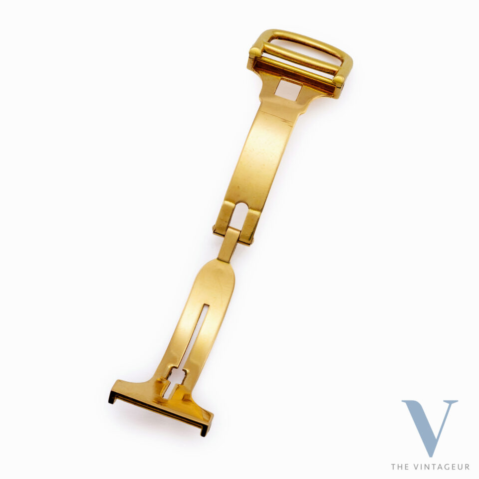 CARTIER 18K YELLOW GOLD FOLDING BUCKLE WITH "BC" HALLMARK, 1970s