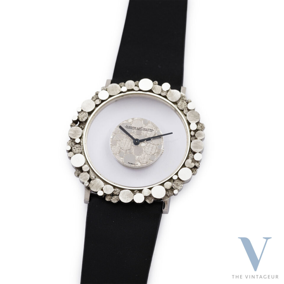 JAEGER LECOULTRE "MYSTERY" REF. 17009 22, 18KT WHITE GOLD CASE, JLC 430 MANUAL WINDING MOVEMENT, FROM THE 1990s