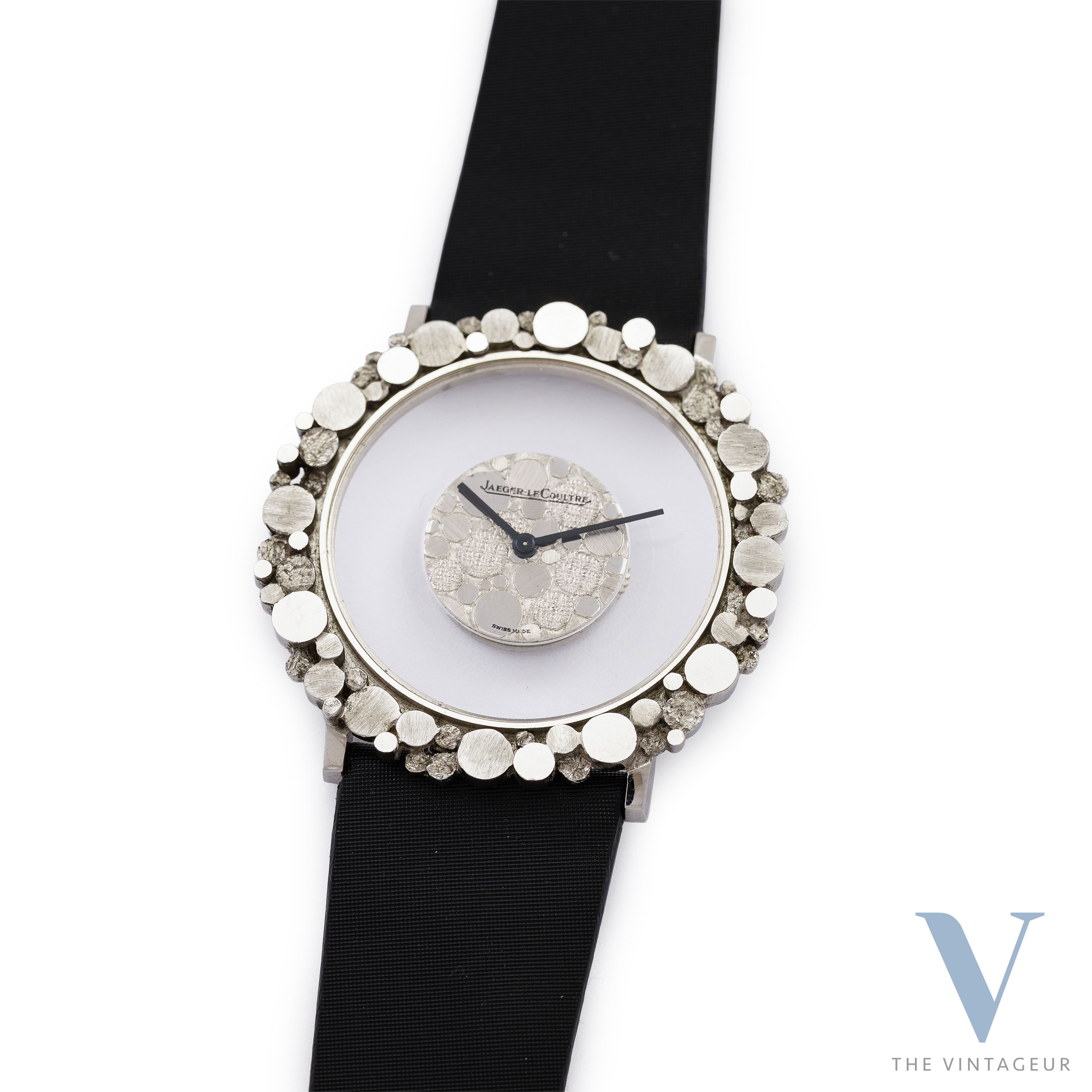 JAEGER LECOULTRE "MYSTERY" REF. 17009 22, 18KT WHITE GOLD CASE, JLC 430 MANUAL WINDING MOVEMENT, FROM THE 1990s JAEGER LECOULTRE "MYSTERY" REF. 17009 22, 18KT WHITE GOLD CASE, JLC 430 MANUAL WINDING MOVEMENT, FROM THE 1990s