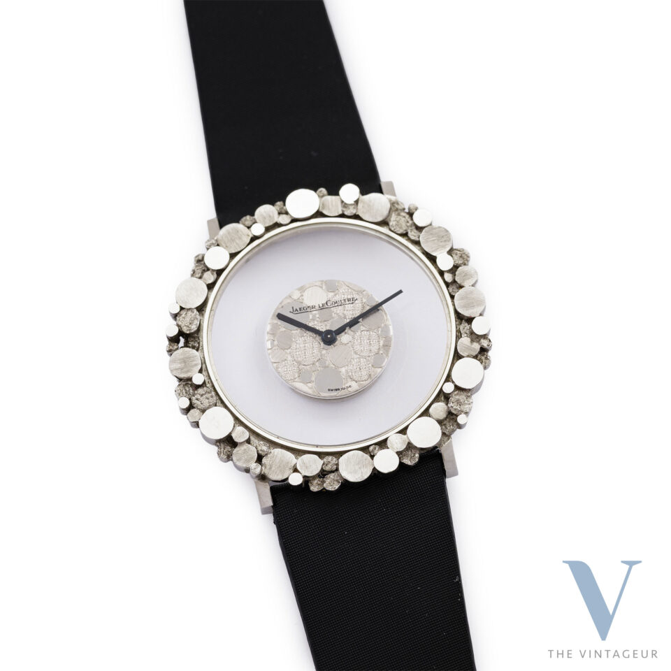 JAEGER LECOULTRE "MYSTERY" REF. 17009 22, 18KT WHITE GOLD CASE, JLC 430 MANUAL WINDING MOVEMENT, FROM THE 1990s