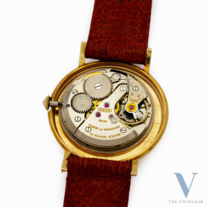 GRUEN PRECISION, SECTOR-CROSS DIAL, ULTRA-THIN 14KT YELLOW GOLD CASE, GRUEN 510 HAND-WOUND MOVEMENT, FROM THE 1950s